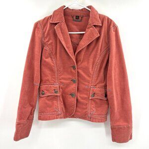 Think Tank Pink Blue Stitch Cotton Blend Lightweight Jacket Womens Medium